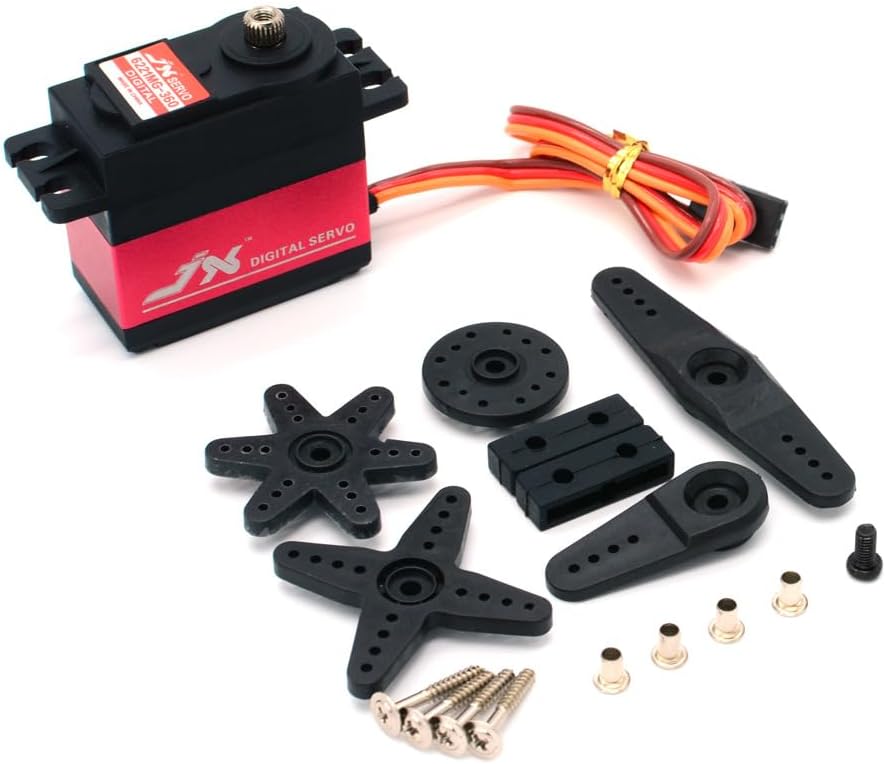 JX PDI-6221MG Metal Gear 20kg Rc Servo Arm Large Torque Digital Coreless Servo for RC Car Crawler RC Boat Helicopter Model (PDI-6221MG-120)