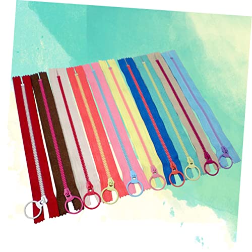 VILLCASE Zíperes Artesanais De Roupas 20 Peças Zíperes De Costura Zíperes De Resina Plástica Anéis M