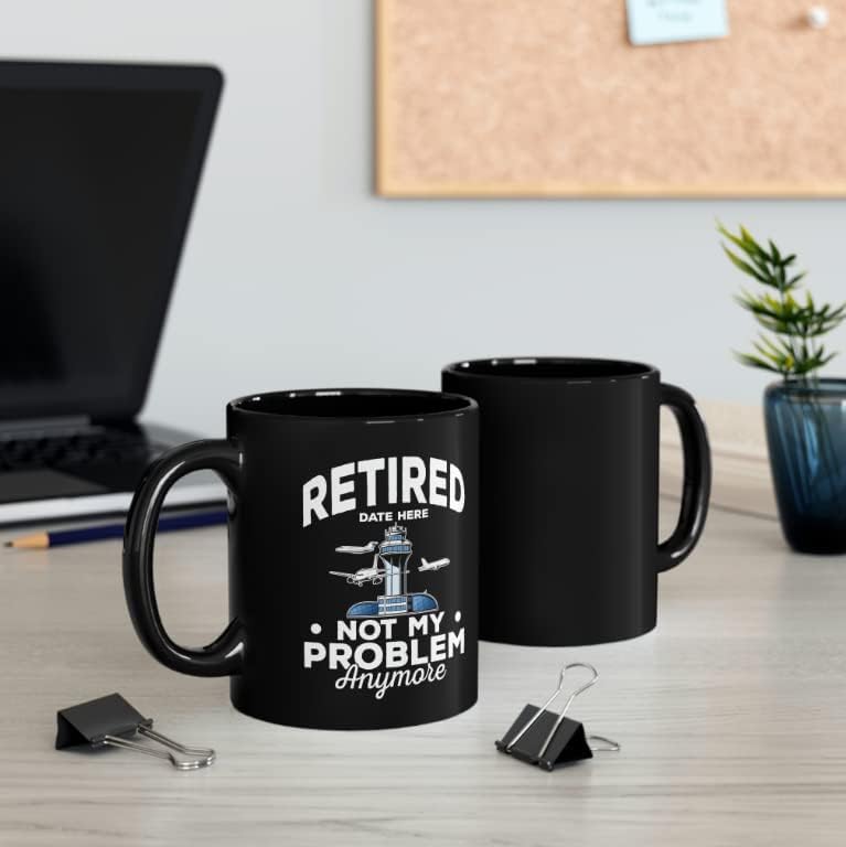 Miniatura 2 de Taza personalizada con controlador de tráfico aéreo jubilado, regalo de jubilación de tráfico de aeropuerto, compañero de trabajo, partida de