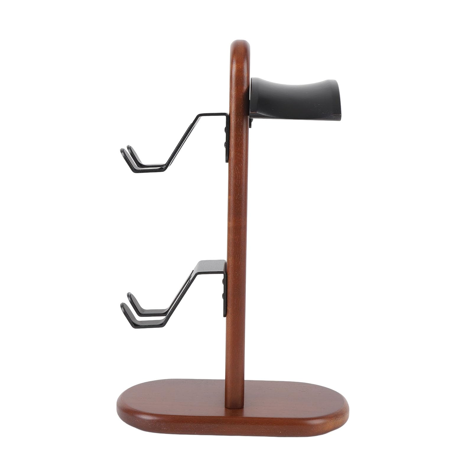 Organizador de Soporte para Controlador de Juegos con Soporte para Auriculares para Escritorio, Madera de Nogal de Primera Calidad, Capacidad para 3 Controladores