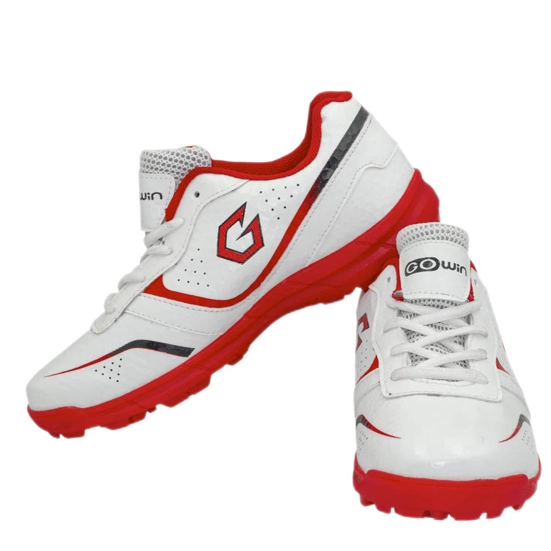Academy White/Red Cricket Shoes Size-12 Kids with TR-88-W Cricket Leather Ball Veg Tanned White-image-49