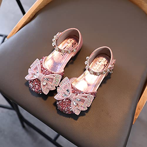 Princess Sandals for Girls Fashion Spring and Summer Girls Sandals Dress Dance Performance Princess Shoes (Pink-2, 9-9.5Years)3