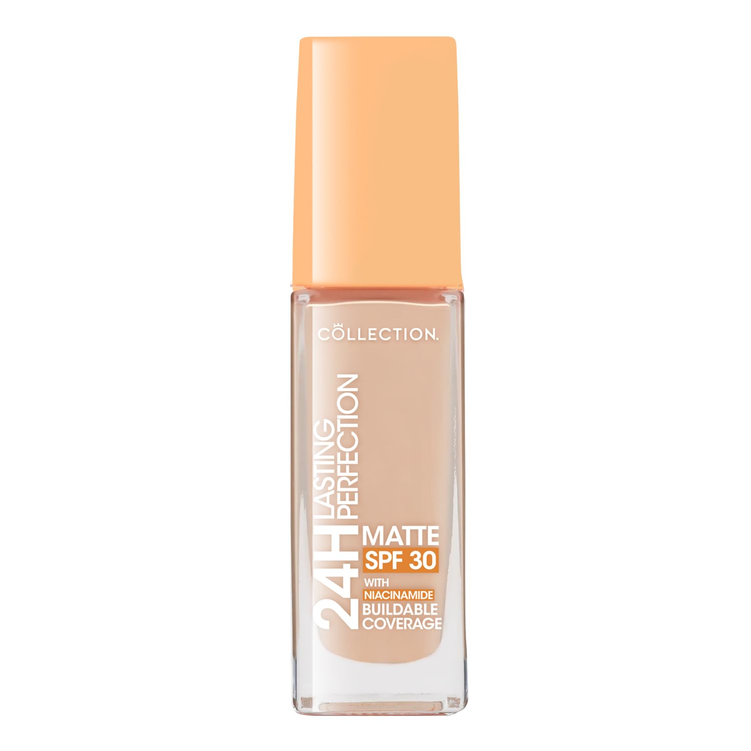Collection Cosmetics Lasting Perfection Matte Foundation, Full Coverage, Anti-Ageing Effect, 24 Hour Wear, SPF 30, Contains Niacinamide, 27ml, Ivory Neutral