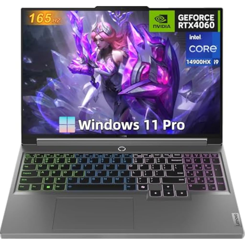 Lenovo Legion 5i Gaming Laptop with Office Pro Lifetime License, 16 Inch WQXGA 165Hz, Intel i9-14900HX, GeForce RTX 4060, 64 GB DDR5 RAM, 4 TB SSD, Backlit KB, Windows 11 Pro, w/Cefesfy Accessories
