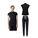 Womens Scrub Sets,Unisex Top & Sweatpants Medical Uniform,Workwear for Doctors, Nurses, Beauty Salons