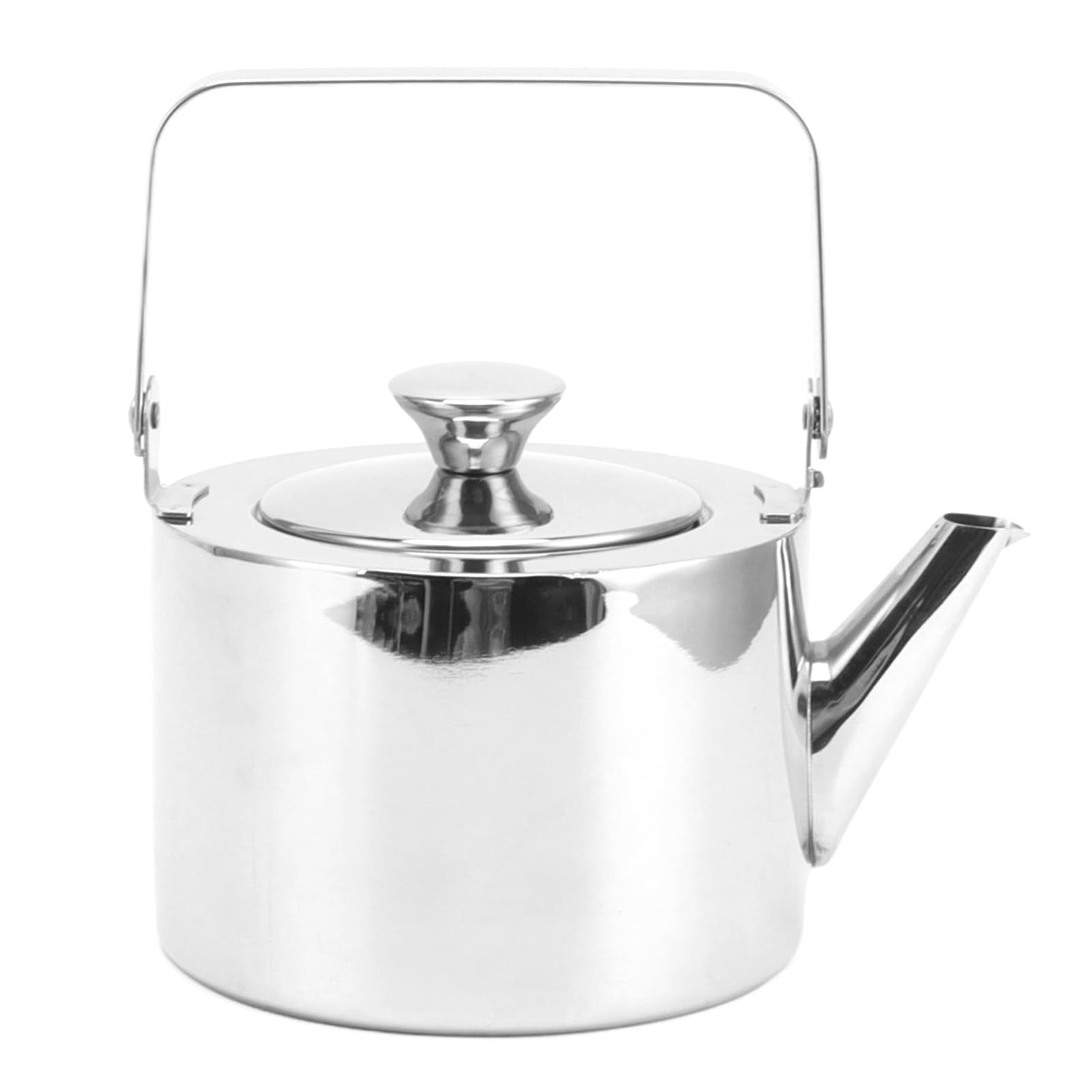 Czajnik do herbaty ze stali nierdzewnej z sitkiem Zagęszczony metalowy czajniczek z gwizdkiem i ergonomicznym uchwytem do wszystkich płyt kuchennych (Large, 1.5L)