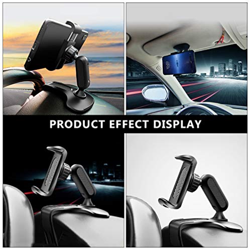 Hemobllo Suporte de telefone para carro com clipe giratório para celular, suporte de telefone para n