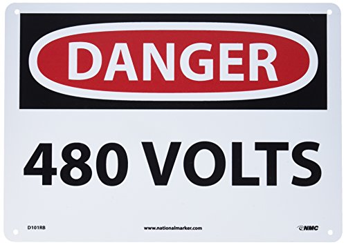 Panneau de signalisation OSHA NMC D101RB plastique rouge noir et blanc