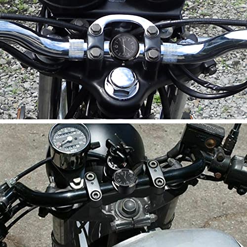Yhtimiox Motorcycle 7/8" - 1" Handlebar Clock Waterproof 1.7" Black Dial Clock Shock Quartz Clock Watch For Dirt Bike Motocross Yamaha Honda Suzuki Kawasaki Harley Davidson #TOP2