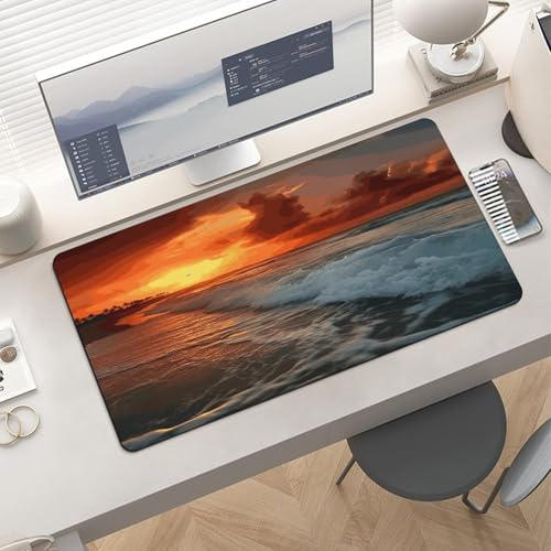The Beach Sunset Desk Pad con base de goma 30x60cm miniatura 6