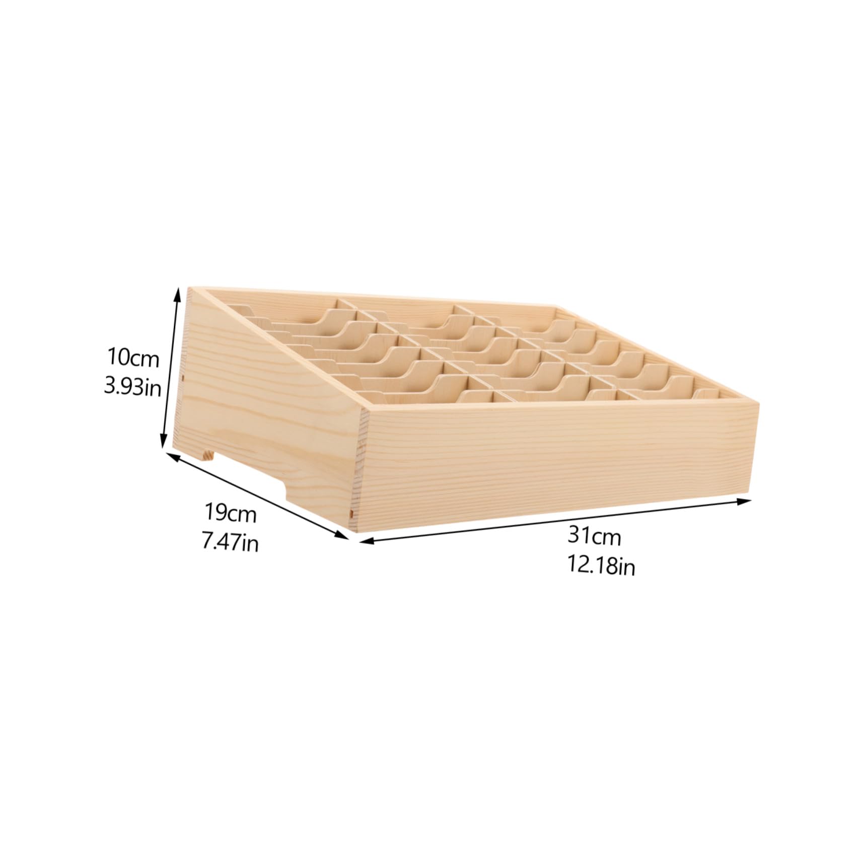 MAGICLULU Organizzatore Scrivania in Legno Khaki per Cellulare Scomparti Multipli, Organizer Semplice e Rustico per Ufficio e Home, Porta Cellulare e Scatola Stoccaggio