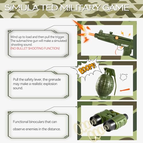 Disfraz Militar para Niños, Juego de Pretend Play miniatura 2