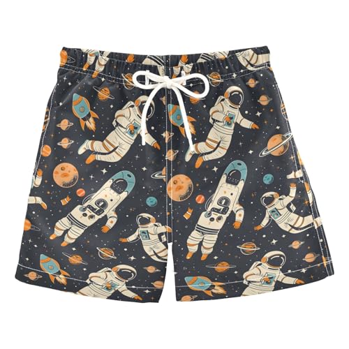 Astronauts in Sport Activities Boys Swim Trunks Toddler Shorts Swimwear Boardshorts