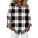Design : cette Chemise Femme a Carreaux, des manches longues, col en V, un design classique élégant, boutonné, un col à revers, des épaules tombantes, un style petit ami, des poches de poitrine, des poignets boutonnés. Et le chemisier est à manches longues (réglable), Il peut être ouvert sur le devant et noué à la taille, porté comme manches longues ou manches 3/4.