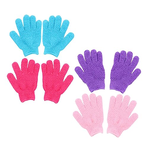 8Piezas Guantes Exfoliantes de Limpieza Profunda y Eliminación de Muerta Guantes de Ducha para Cuerpo Material Duradero y Cómodo Aptos para Mujeres y Hombres
