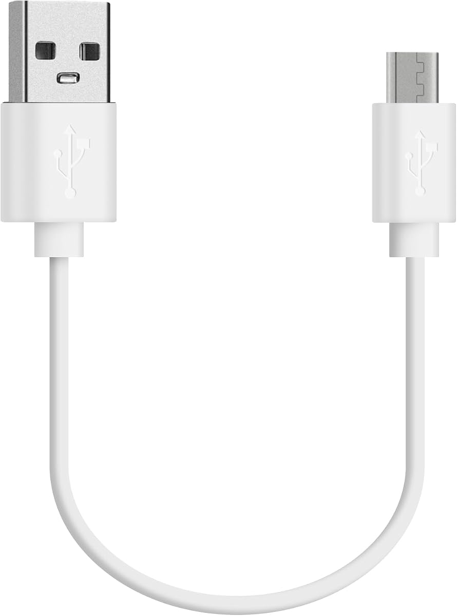 GEEKRIA Micro-USB Short Charger Cable Compatible with Samsung Galaxy S7/S6, Micro-USB Phones, Controllers, Speakers and More, USB to Micro-USB Replacement Power Charging Cord (1 ft / 30 cm)