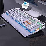 5. Die große Handstütze ist komfortabler!Effektive Handgelenkstütze.Verglichen mit den üblichen mechanischen Tastaturen ohne Handstillstand auf dem Markt ist K100 mit einer großen integrierten Handstütze ausgestattet, die den suspendierten Handgelenk effektiv unterstützen kann.Es kann lange verwendet werden und ist komfortabler!