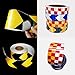 Reflective Tape,Bike Reflective Tape，Safety Tape,Checkered 2rolls 1 in × 30 FT,High Viscosity, Waterproof, Fade Resistant,Durable,Reflector Conspicuity,Weather and Moisture Resistant