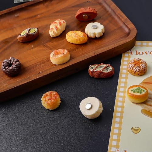 12 imanes decorativos de resina para refrigerador en forma ovalada miniatura 7