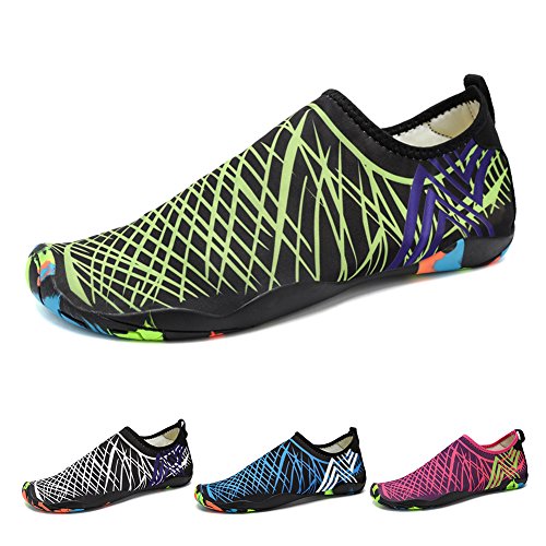 IceUnicorn - Zapatos Unisex de Secado rápido, para la Playa, el jardín, el Parque de conducción, Barco náutico, Verde (Verde), 44 EU