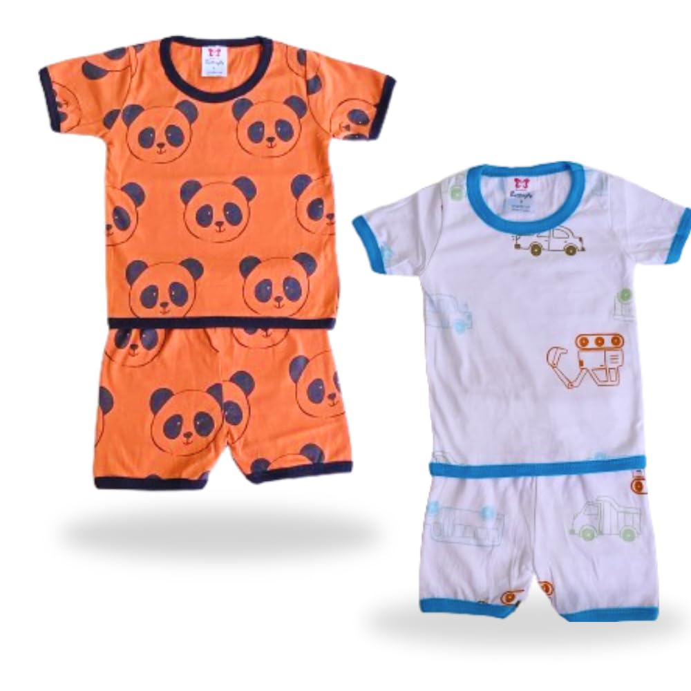 Stylish Unisex Half Sleeve T-Shirt and Shorts for Baby Boys &Baby Girls | Cotton Blend Unisex T-Shirt and Shorts pack of 2-picture-25