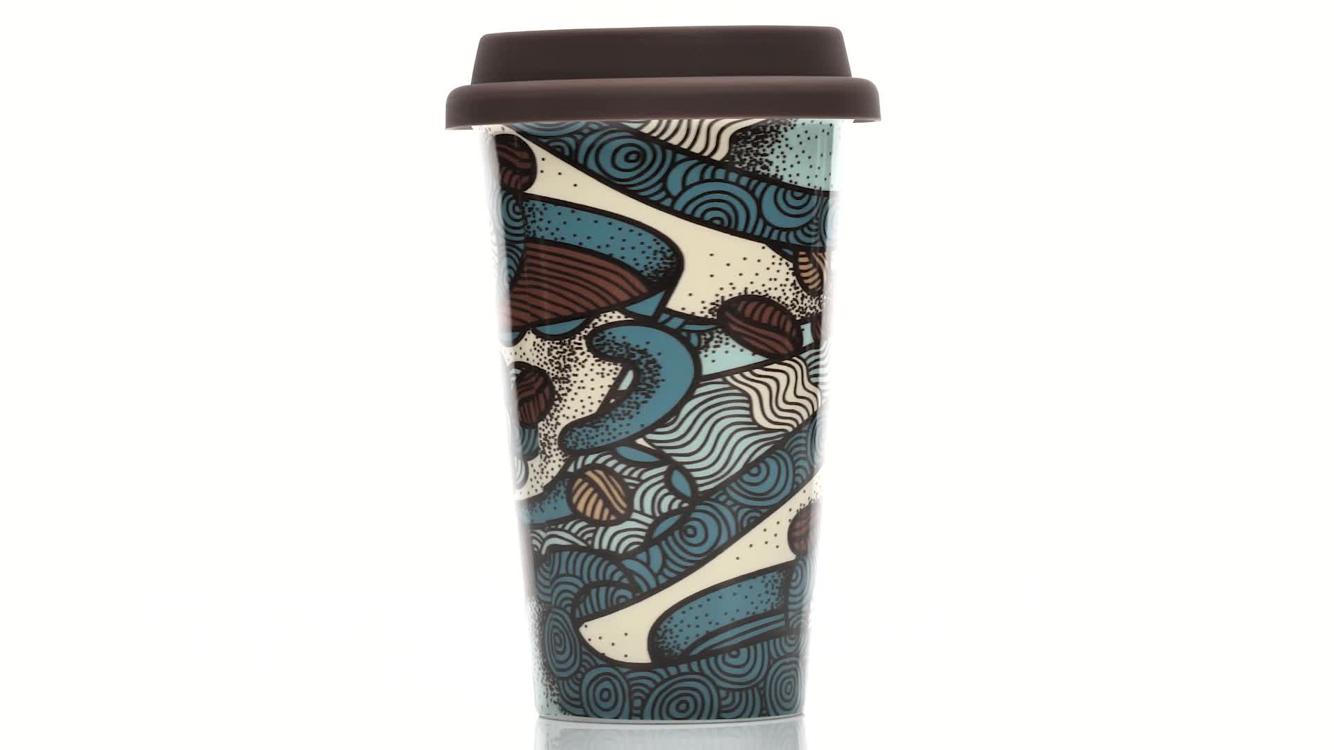 Vaso térmico cerámico De'Longhi 10 oz con tapa de silicona miniatura 6
