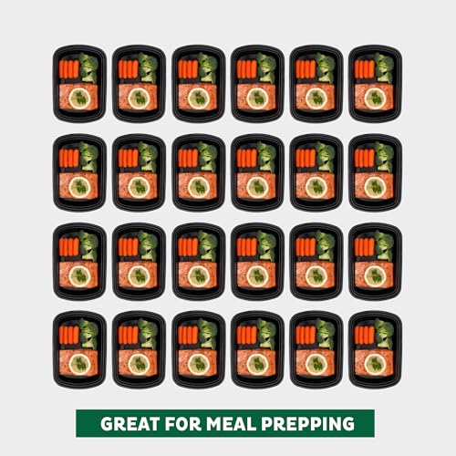 Image of Freshware Meal Prep Containers [50 Pack] 1 Compartment with Lids, Food Storage Containers, Bento Box, BPA Free, Stackable, Microwave /Dishwasher /Freezer Safe (32 oz)