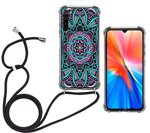 Fundas Para Xiaomi Redmi 8 Abuenora Funda con Cuerda para XIaomi Redmi Note 8 2021/2019, Carcasa Silicona Ultrafina Antigolpes Case con Correa Colgante...