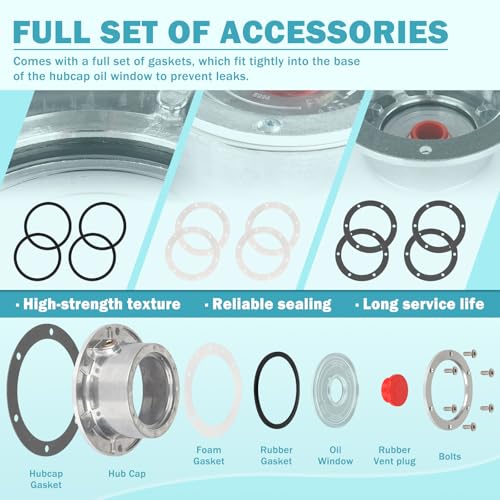 Image of CheeMuii 8 Pack 343-4009 Trailer Hub Caps Kit Replace for Stemco 343-4009