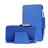 AT&T ASUS MeMo Pad 7 LTE case, i-UniK CASE for AT&T ASUS MeMo Pad 7 LTE GoPhone Prepaid Wal-Mart (6725A/ME375CL) Tablet PC Support Auto Sleep Awake Function [Bonus Stylus] (Navy Blue)