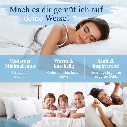 Orange Wave KopfKissen 50x70 cm 2er Set, Weiches & Unterstützendes Schlafkissen für Seitenschläfer, Hypoallergen & Atmungsaktiv, Mikrofaser Füllung, ÖKO-TEX Zertifiziert, Waschbar