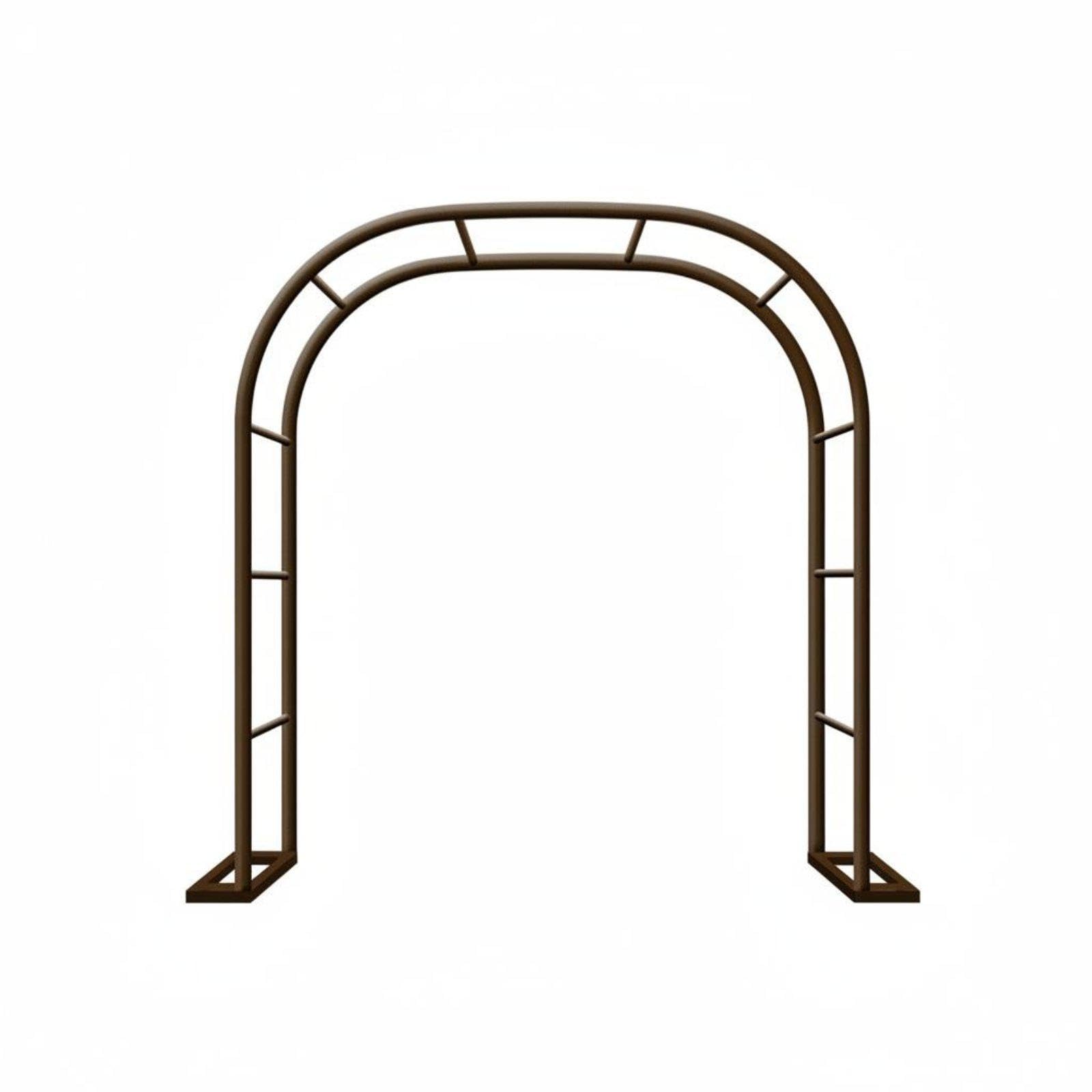 Metal Garden Archway Weather Resistant Wrought Iron Arbor Heavy Duty Metal Garden Arch for Gardeners, Balcony, Courtyard, Patio Bronze 2.0x2.3m-image-43