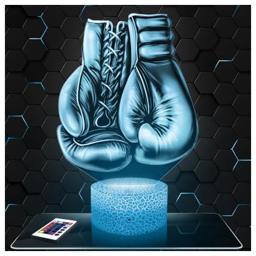 Nachttischlampe Boxhandschuh deko Thai Französisch Englisch. Geschenkidee Mann objekt Boxhandschuh Nachtlicht Erwachsene deko Zimmer. TOP