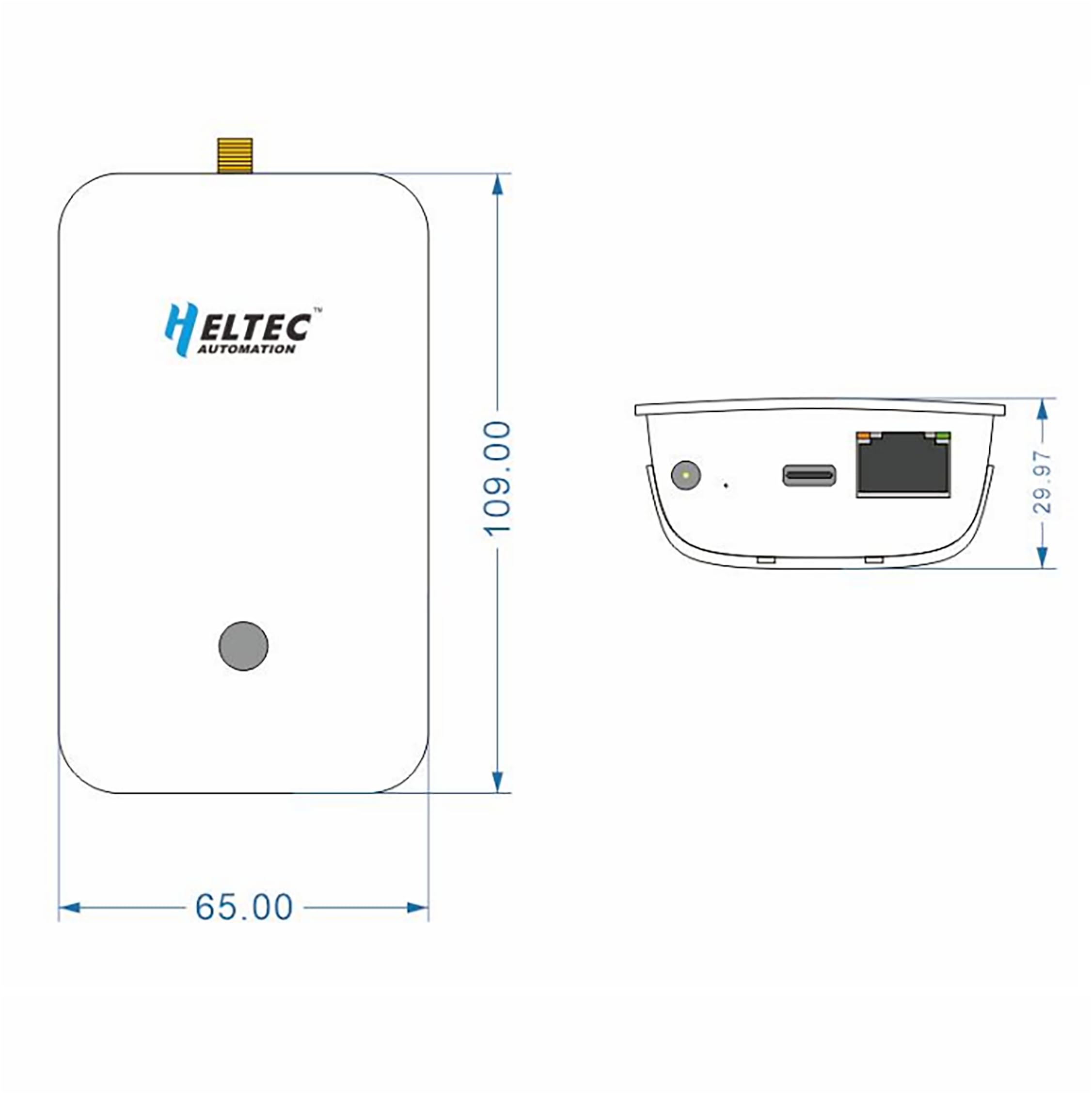 HT-M7603 - Puerta de enlace LoRa para interiores MCU MT7628 SX1303+SX1250 LoRa Chip 8 canales estándar LoRaWAN 863-928MHz Soporta Wi-Fi/Ethernet IOT Cloud Platform Indoor Hotspot (915MHz)