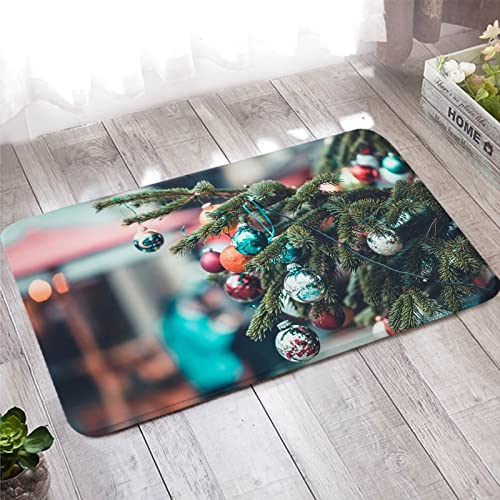 Tapis entree XXL bleu vert pour garder vos sols propres avec une touche de Noël