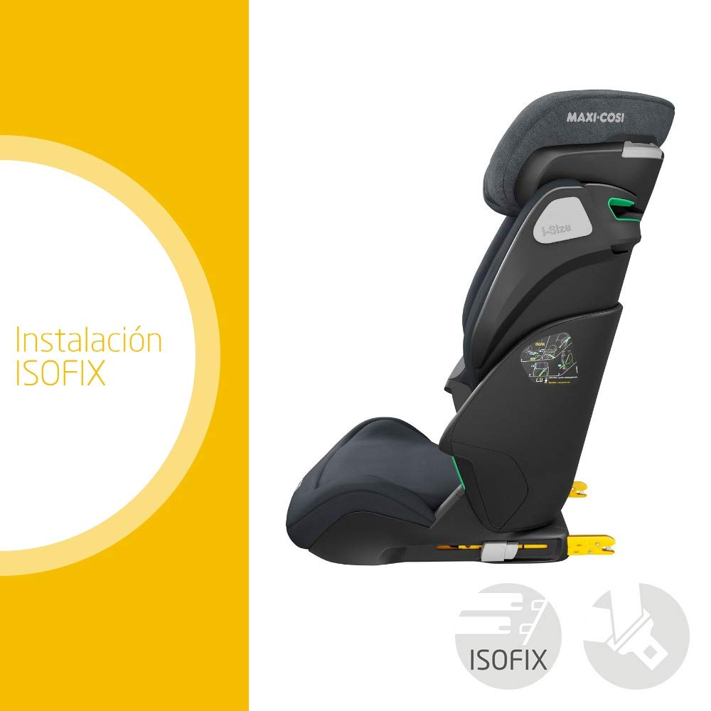 Maxi-Cosi Kore i-Size, Silla de Coche, 3,5 - 12 años, 100 - 150 cm, Silla Coche ISOFIX, Alto/Ancho Ajustable, Sistema de Protección Lateral Plus, Abrochado Rápido y Fácil, Authentic Graphite