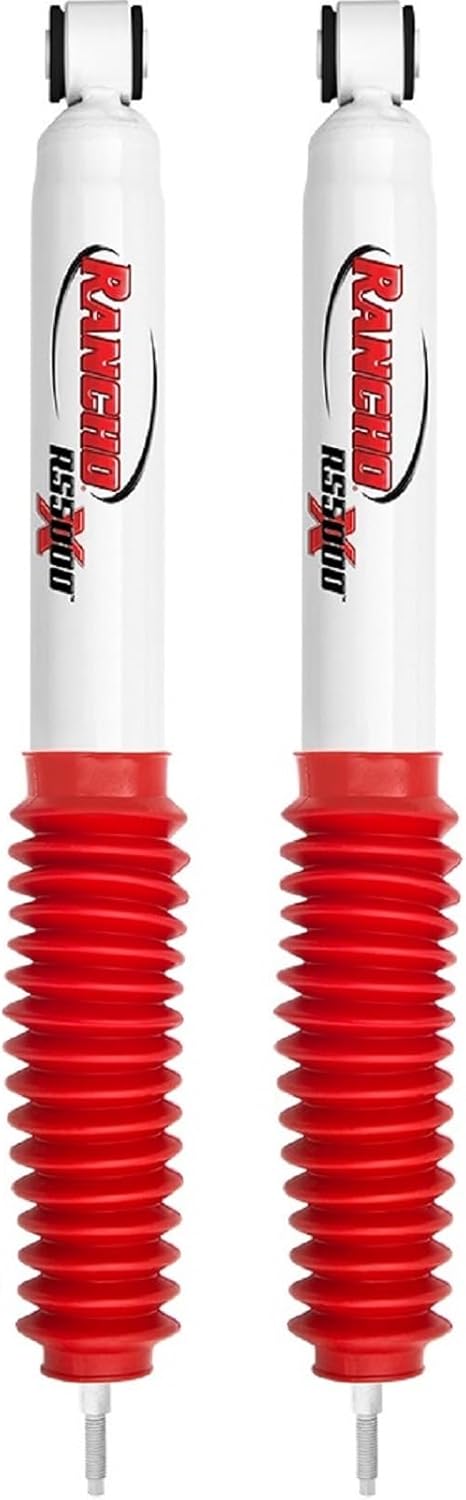Rancho RS5000X Series Pair of Rear Suspension Shock Absorbers for 2004 Ford F150 Heritage 2WD Old Body Style with 0 Inch Lift | Improves Handling and Performance, Reduces Fade, Built to Last | RS55236