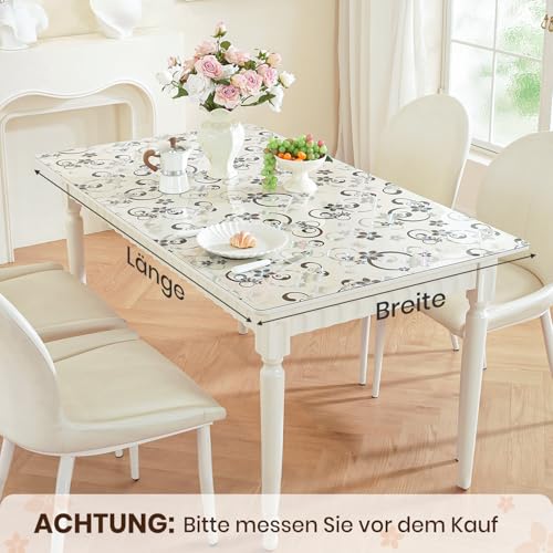 Nappe transparente 2mm OstepDecor 60x100 cm nappe de table fleurie - 6