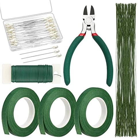 PAXCOO Floral Arrangement Kit with Tape and Wire Cover