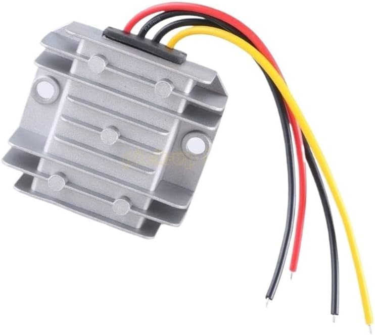Q5WA Truck Power Reducer 24V to 12V 10A/20A Aluminum Housing Power Step Down Adapter for 12V Car Fan Led Light Speakers(10A)