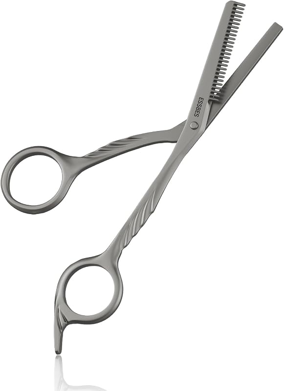 Tesoura para barba e bigode com pente integrado ESSBES ES-096, 14,48 cm