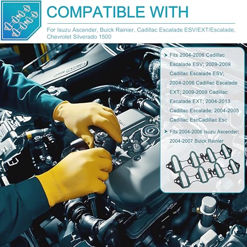 MS96587 Engine Intake Manifold Gasket Set,Replacement for FEL-PRO MS 96587, for Chevrolet Silverado 1500