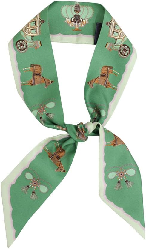 JERLA 100% Mulberry silk Scarf Head Hair Ribbon Handbag Handle wrap Tie Bundle Neckerchief Scarf for women - Image 5