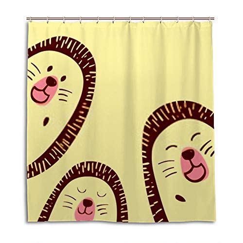 Rideau de douche hérisson polyester 66x72 inch lavable en machine - 2