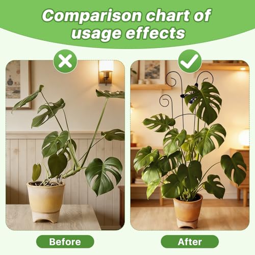 Image of 4 Pack 30 Inch Taller Plant Trellis for Potted Climbing Plants Indoor, Expandable Metal Garden Trellis for Climbing Plants, Flowers, Vine, Ivy - Sturdy Houseplant Support with Ties