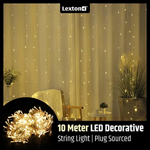 Image of Lexton 10 Meter Decorative LED String Light Plug Sourced |for Indoor & Outdoor Decorations (Warm White, Pack of 1)