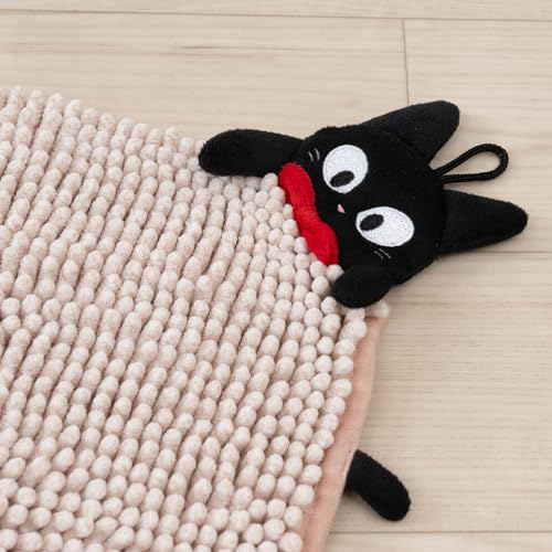 センコー 魔女の宅急便 もこもこジジ バスマット 約35×50cm ピンク 吸水 速乾 マイクロファイバー 65721 [3]