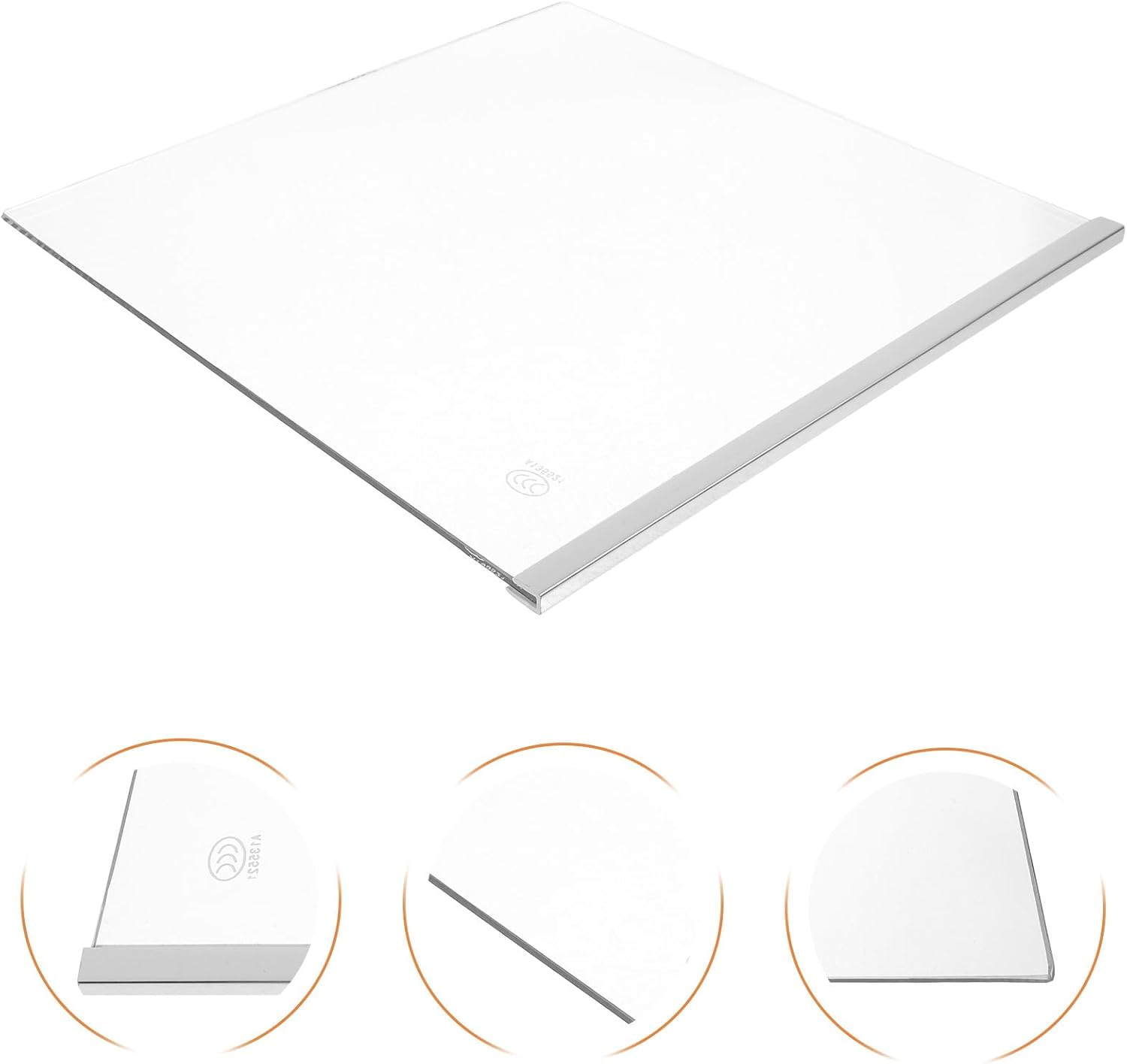 SAFIGLE Refrigerator Glass Divider Shelf 300x300mm Tempered Glass Replaceable Fridge Bin Separator for Kitchen Fridge Organization and Storage