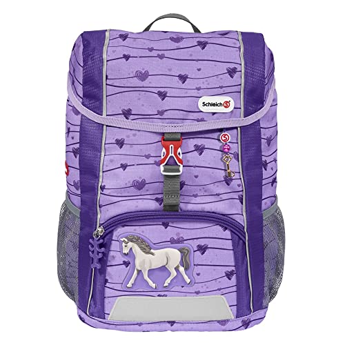Step by Step Rucksack-Set Kid Schleich® „Holsteiner Stute“, lila, mit Sitzkissen, ergonomischer Rucksack mit höhenverstellbarem Brustgurt, für Kindergarten, Vorschule und Freizeit, 13 l