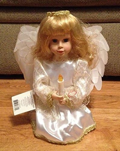Praying Angel Fiber Optic Musical Doll with Illuminated Moving Wings Plays Silent Night